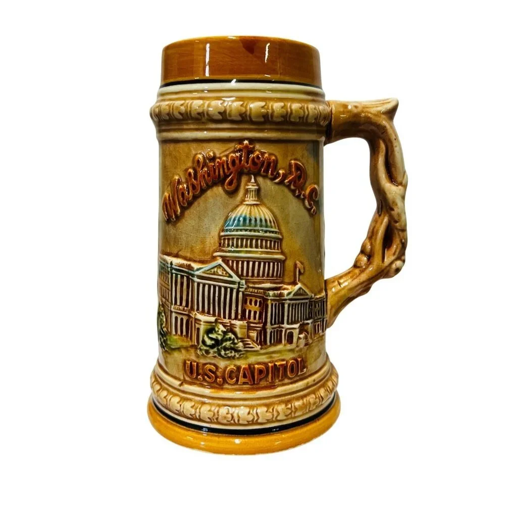 Vintage Collectible decorative White House Beer stein, souvenir